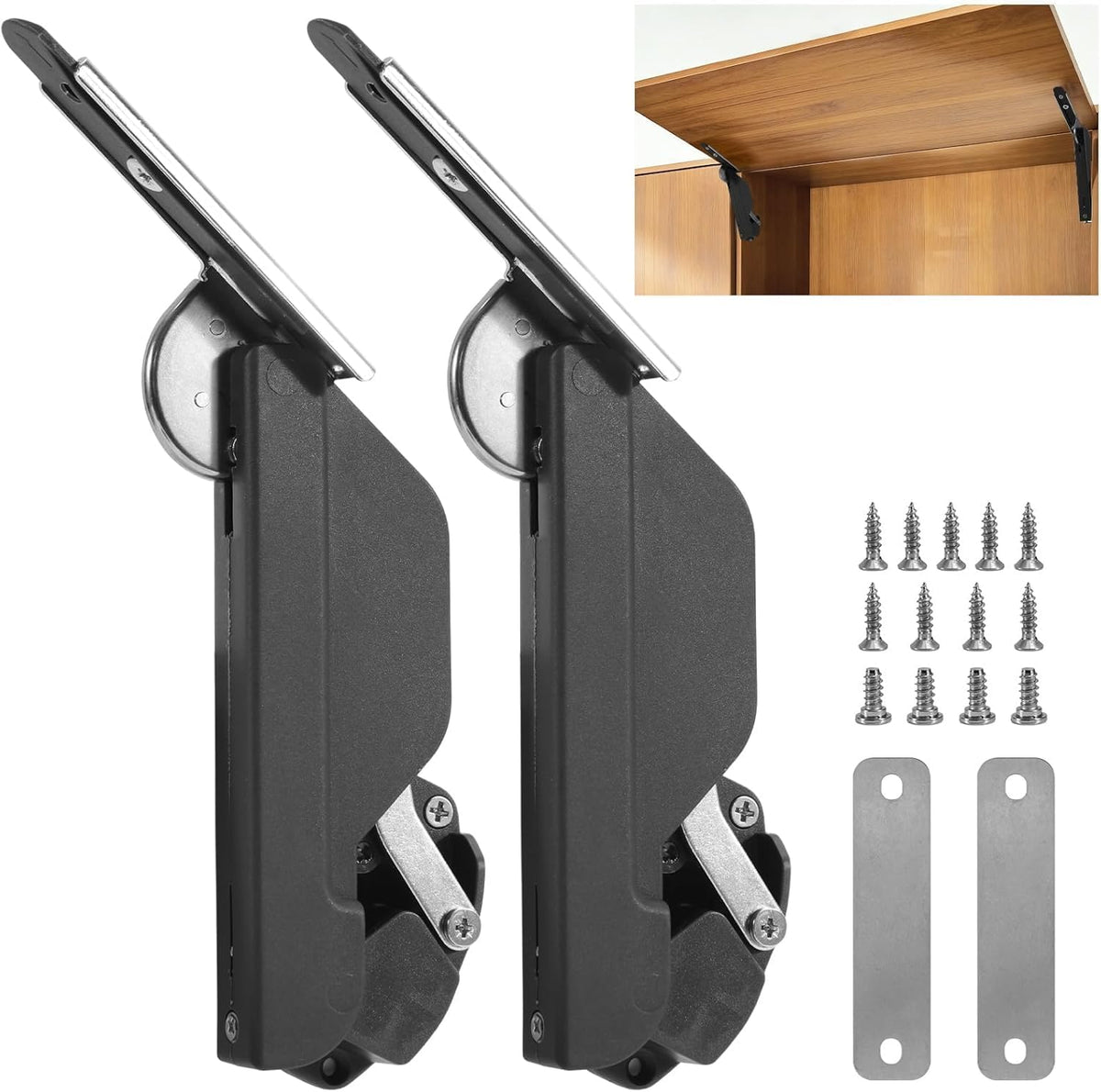 HBL' Lid Support Hinges with Soft Close, Adjustable Strength, 20LBS Support