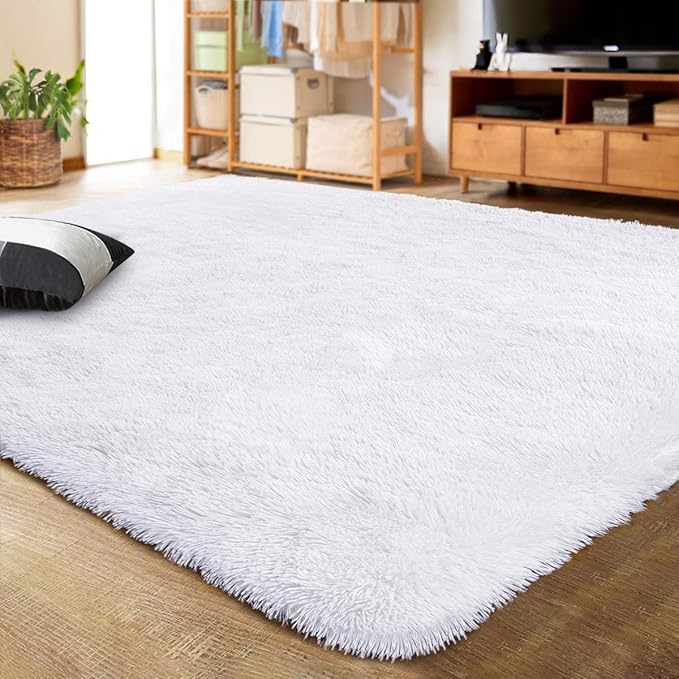 LOCHAS Ultra Soft Indoor Modern Area Rugs Fluffy Living Room Carpets by LOCHAS
