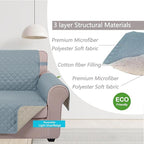 U-NICE HOME Loveseat Sofa Cover Reversible Couch Covers - Image 4