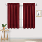 DWCN Christmas Burgundy Room Darkening Blackout Curtains by DWCN