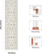 Yamaziot Washable Runner Rug 2x8 – Boho Non Slip Floral Hallway Runner Rug - Image 2