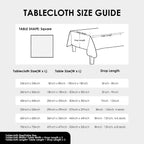 Linen Small Square Farmhouse Tablecloth 36 x 36 Inch Light Blue