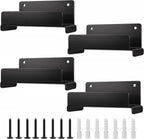 niffgaff Ladder Hooks for Garage Wall, 2 Pack Heavy Duty Wall Mount Storage Hanger for Ladders, Chairs & Patio Furniture, Fits Step & Extension Ladders, Garage Organization
