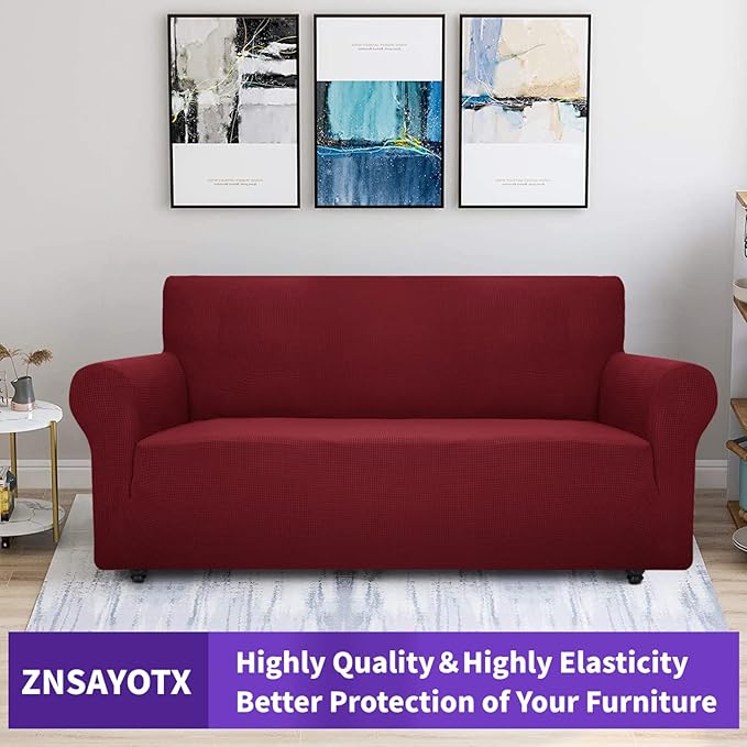 ZNSAYOTX Super Stretch Couch Cover Universal Sofa Covers - Image 5