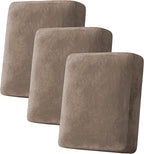 H.VERSAILTEX Velvet Stretch Couch Cushion Cover Plush Cushion Slipcover by HVERSAILTEX
