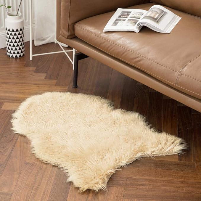 MIULEE Fluffy Rug Soft Shaggy Faux Fur Area Rug Luxury Plush Sheepskin Carpet - Image 6