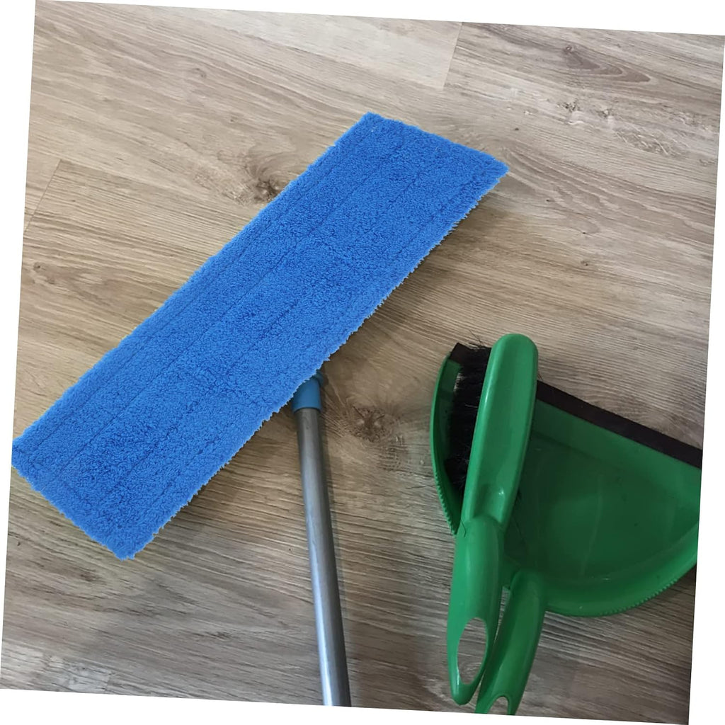 Beavorty 2Pcs Reusable Coral Fleece Mop Pads Durable Floor Mop Head Replacement for Home and Commercial Cleaning Machine Washable Cleaning Mop Cover for Hardwood and Tile Surfaces