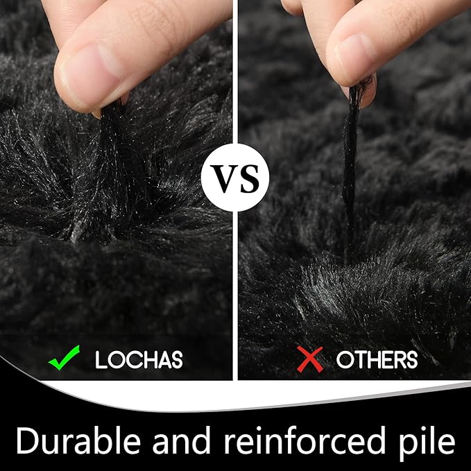 LOCHAS Ultra Soft Indoor Modern Area Rugs Fluffy Living Room Carpets - Image 6