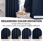 Deconovo Solid Back Tab and Rod Pocket Curtains Blackout Curtains Thermal - Image 6