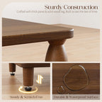 Yoobure Small Side Table - Walnut End Tables Living Room with Spindle Legs