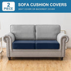 Couch Cover Stretch Velvet Sofa Cushion Cover 2-Piece - Image 3