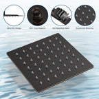 Rain Shower System 12"&6" Shower Heads Wall Mount Shower Faucet Set