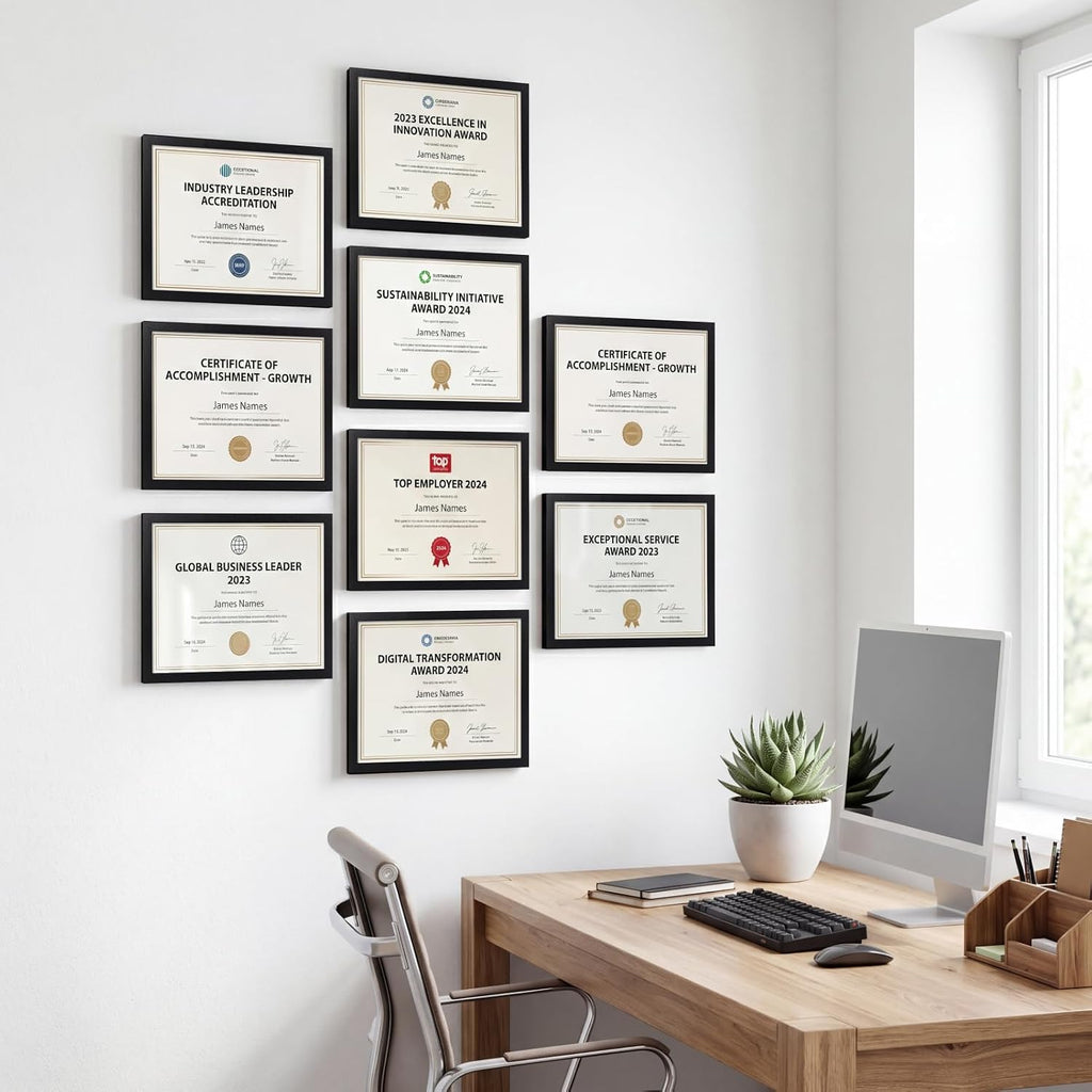 MEBRUDY 8.5 by 11 Picture Frames 22 Pack, Certificate Frame, Black