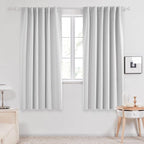 Deconovo Back Tab and Rod Pocket Curtains Blackout Curtains Thermal Insulated by Deconovo
