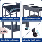 Fannova Printer Stand with Storage Shelf for PC Computer Tower CPU Shredder