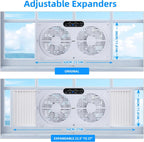 BEYOND BREEZE 9" Window Fan Reversible Airflow with Timer and Bug Screen