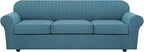 4 Piece Stretch Sofa Covers for 3 Cushion Couch Covers for Living Room by HVERSAILTEX