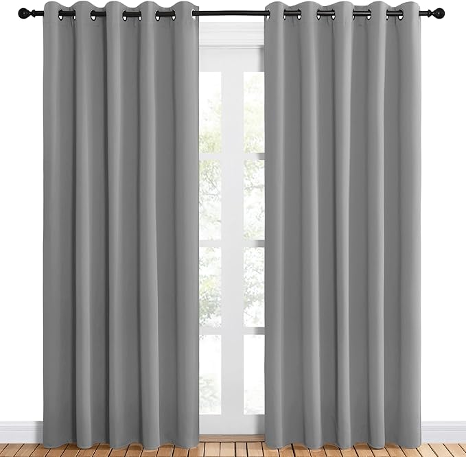 NICETOWN Bedroom Curtains Blackout Drapery Panels, Three Pass Microfiber - Image 2