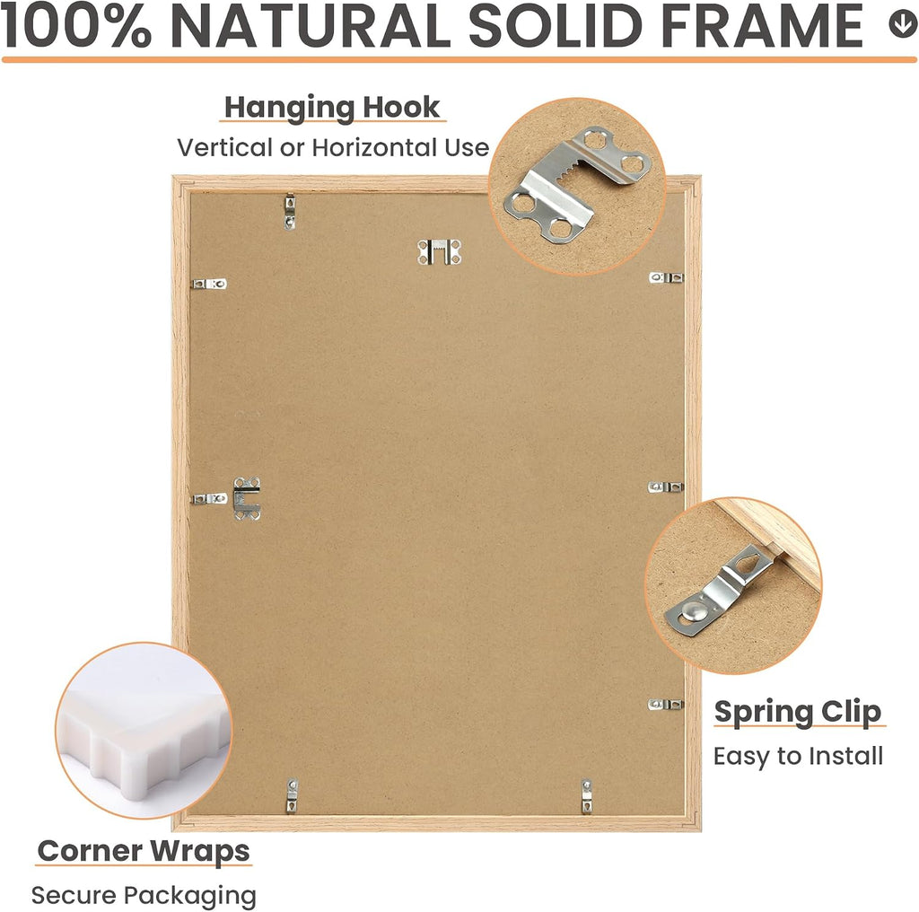upsimples 16x20 Picture Frame Solid Wooden, Nursery Wall Frames Set of 3