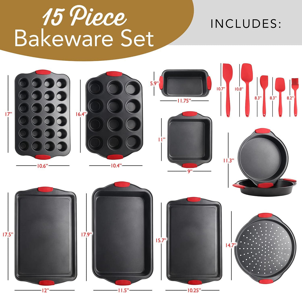 Eatex Baking Sheet Set, 39 Piece Baking Pans Set, Cookie Sheets for Baking