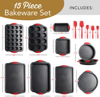 Eatex Baking Sheet Set, 39 Piece Baking Pans Set, Cookie Sheets for Baking