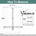 Yakamok Light Grey Blackout Curtains, Thermal Insulated Room Darkening Grommet - Image 7
