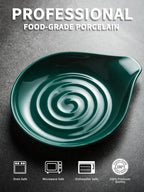 LAUCHUH Spoon Rest for Stove Top, Ceramic Spoon Holder for Kitchen Counter