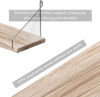 Floating Wall Shelves, Rustic Wood Wall Mounted Shelf Set of 3