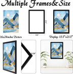 Black 16x24 Picture Frame, Lightweight Sturdy Gallery Wall Decor