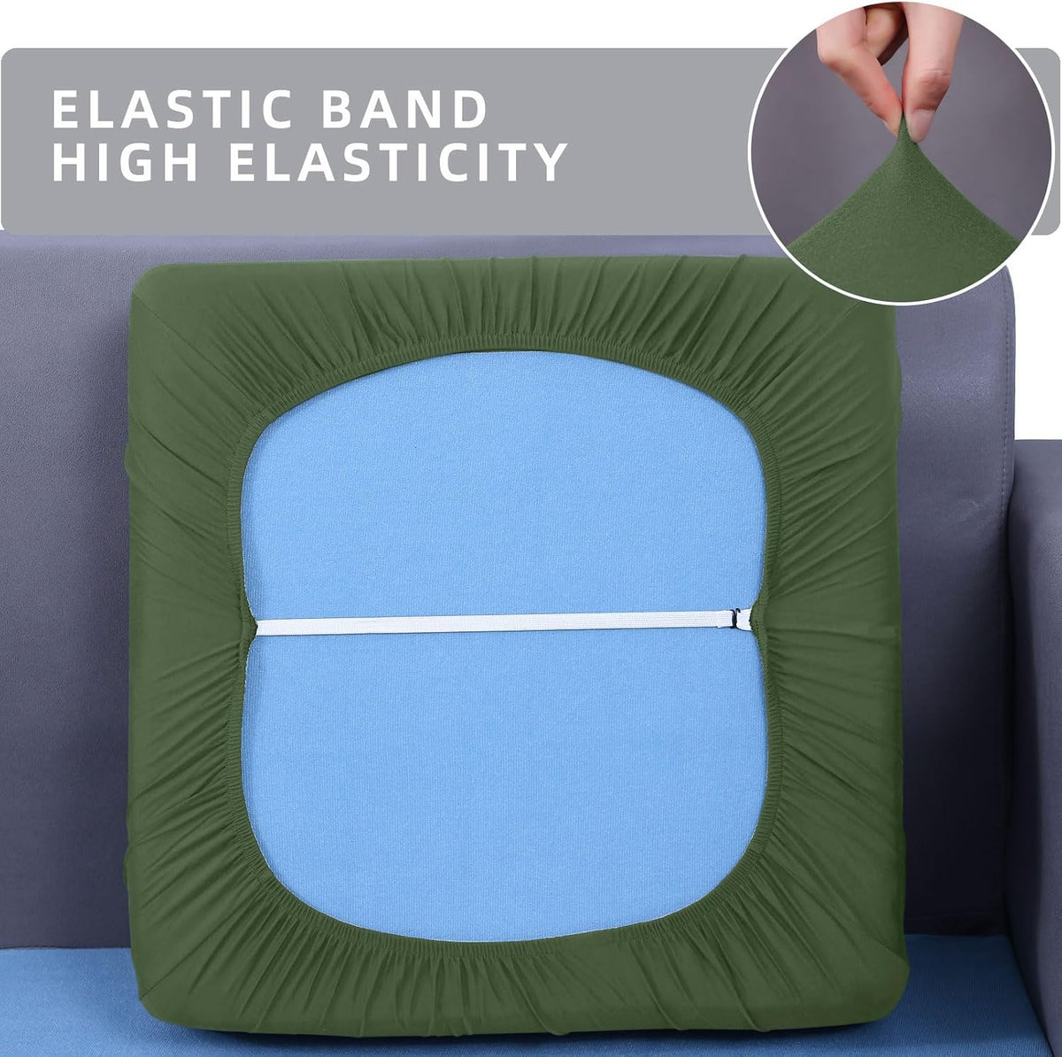 Waterproof Couch Cushion Covers, Stretch Sofa Seat Slipcovers
