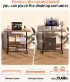 QZMDSM Portable Rolling Desk on Wheels