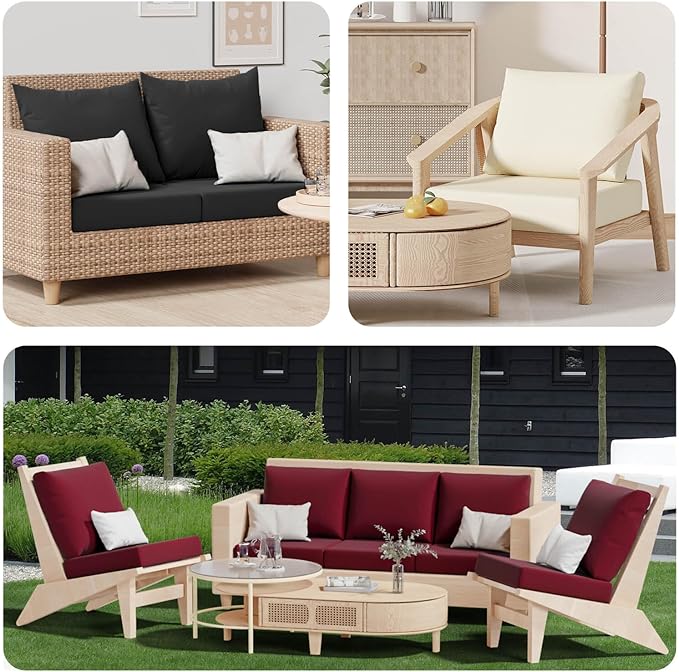 8Pcs Stretch Patio Cushion Covers, Outdoor Couch & Sofa Replacement Slipcovers - Image 8