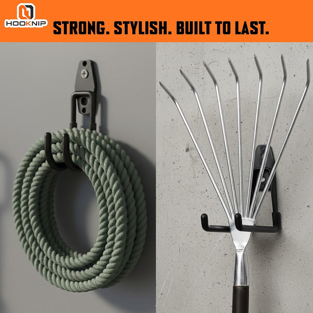 16 Pack Heavy Duty Garage Hooks, Wall Mounted Tool Hangers