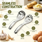 5-in-1 Stainless Steel Cooking Spoon Set, Multifunction Cooking Spoon,with Potato Masher, Egg Yolk Separator, Grater Plate, Bottle Opener & Slotted Spoon(A+B)