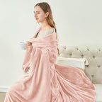 BEDELITE Fleece Blankets Queen Size Pink Morn Throw Blankets - Image 7