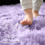 Amdrebio Light Purple Round Circle Rug 5Ft - Image 3