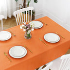 Romanstile Waterproof Vinyl Tablecloth Rectangle, 60 x 102 Inch, Orange