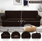 U-NICE HOME 4 Seater Stretch Couch Cover Sofa Cover Washable Sofa Slipcover - Image 3
