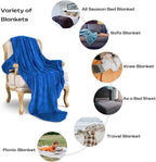 JIAHANNHA Fleece Blanket King Size Royal Blue 108 by 90 Inches Blankets - Image 4