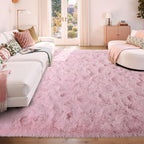4x6 Ft Pink Rugs for Bedroom Girls, Shag Fluffy Area Rug for Living Room - Image 2