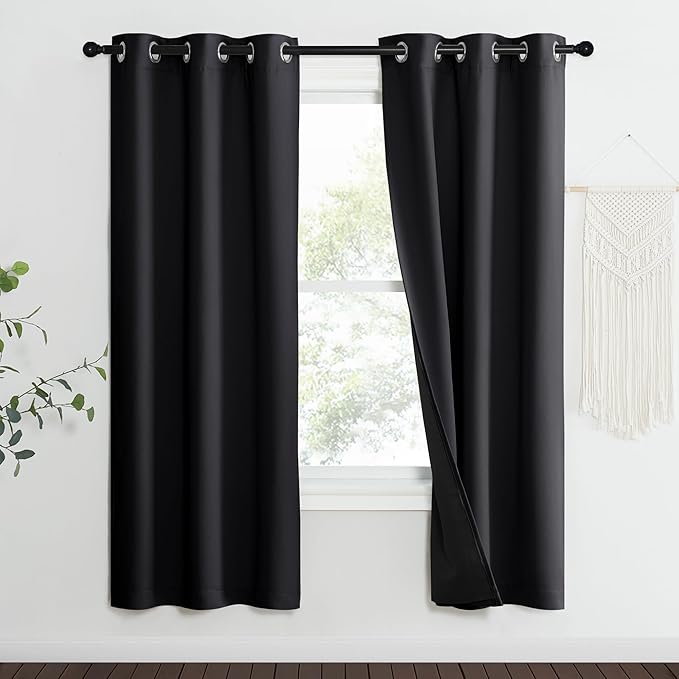 NICETOWN High-End Thermal Kitchen Curtains, Full Blackout Curtains 70 Inches - Image 2