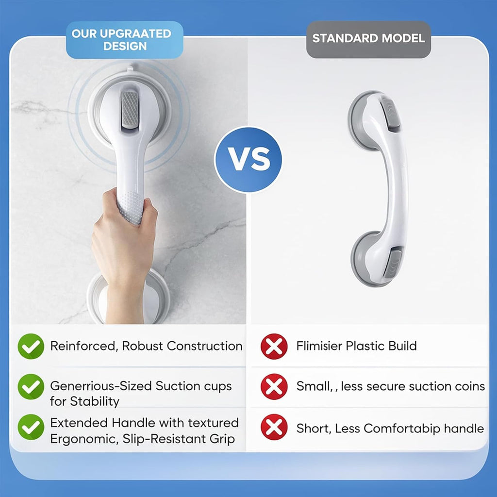 Grab Bars for Bathtubs and Showers,Suction Grab Bars 2 Pack 16.5"