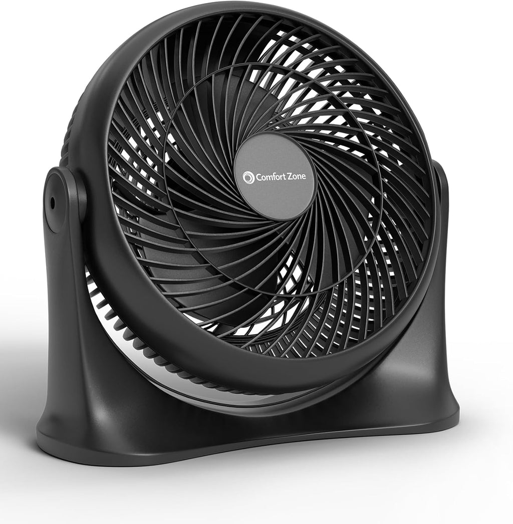COMFORT ZONE 11" 3-Speed Tabletop Air Circulator Fan with Tilt, Navy