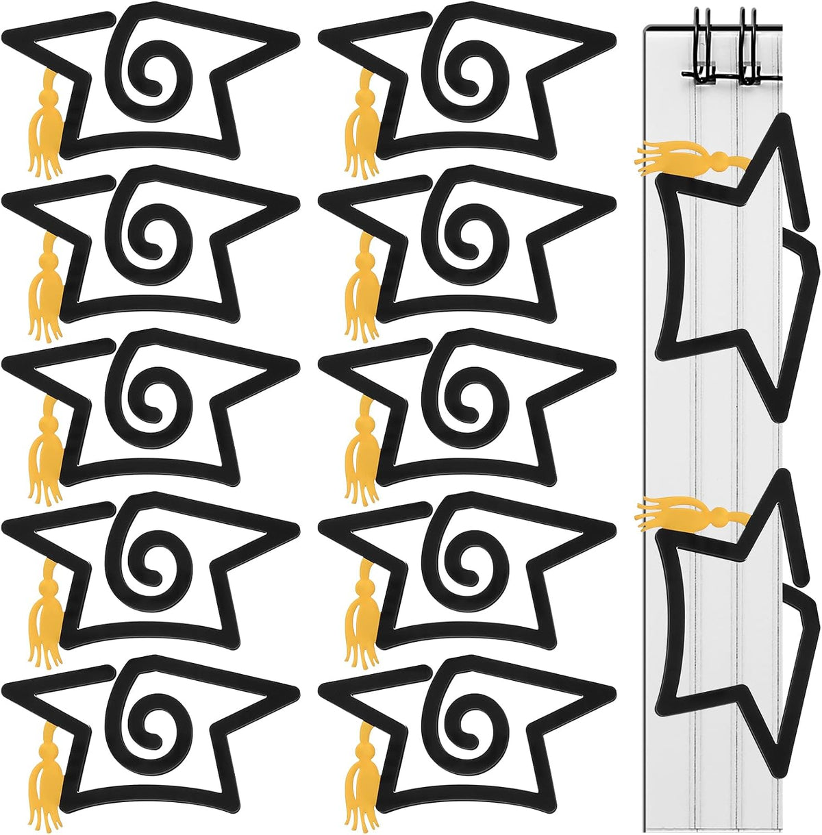 24 Pcs Back to School Jumbo Acrylic Paper Clips, 4 Inch