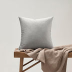 GIGIZAZA Silver Grey Velvet Pillow Covers 18x18 Pack of 2 Square Throw Pillow - Image 9