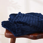 Navy Blue Fleece Throw Blanket 50”×60” - Image 4