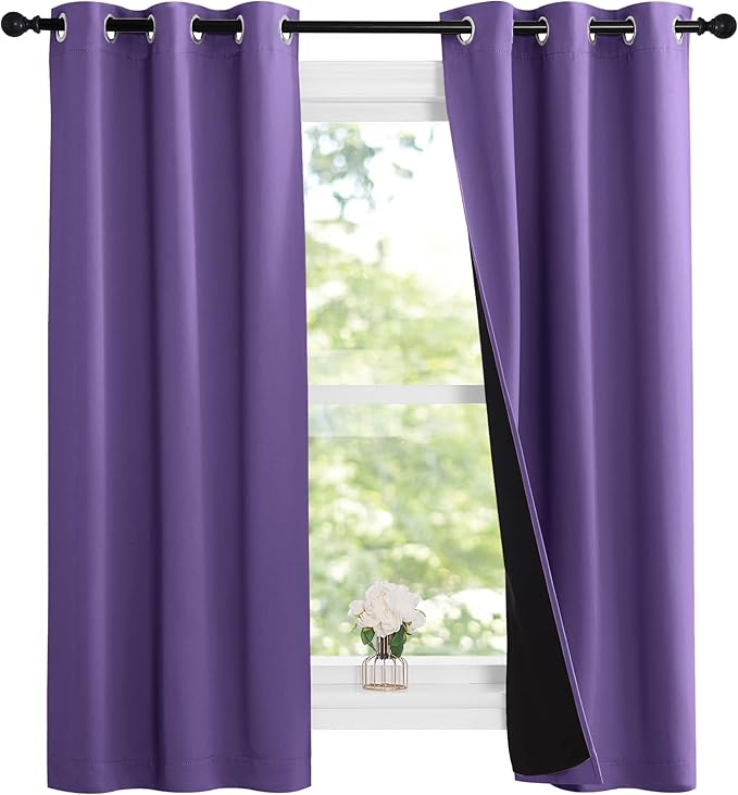NICETOWN 100% Blackout Short Curtains by NICETOWN
