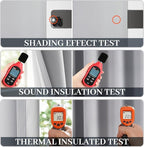 Yakamok Light Grey Room Darkening 100% Blackout Curtains Grommet Extra Wide - Image 4