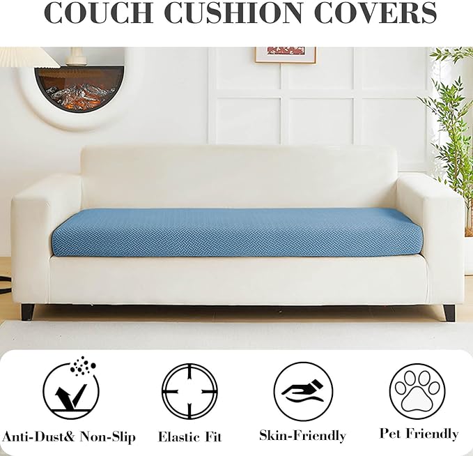 Couch Covers for 3 Cushion Sofa Pet Friendly Couch Cushion Covers Universal - Image 3