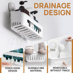 Shower Caddy Suction Cup, Shower Organizer Removable Bathroom Shelf, Storage Suction Powerful Max Hold 22lbs Bathroom Caddy Waterproof Holder, White